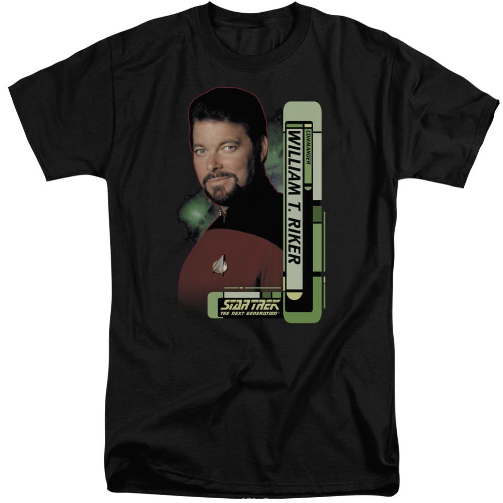 Star Trek Riker Men's 18/1 Tall Cotton Short-Sleeve T-Shirt