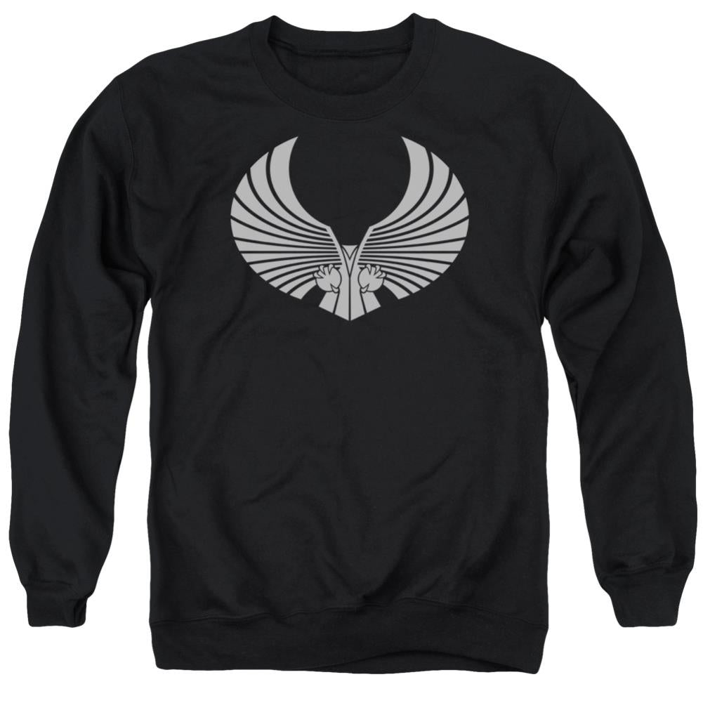 Star Trek Romulan Logo Men's Crewneck 50 50 Poly Long-Sleeve T-Shirt