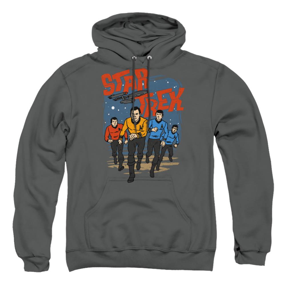 Star Trek Run Forward Men's Pull-Over 75 25 Poly Hoodie