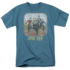 Star Trek Running Cartoon Crew Men's 18/1 Cotton Short-Sleeve T-Shirt