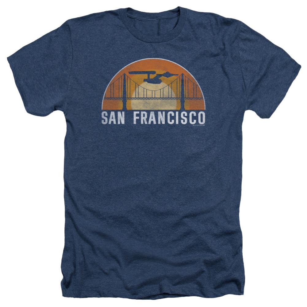 Star Trek San Francisco Trek Men's 30/1 Heather 60 40 Poly Short-Sleeve T-Shirt