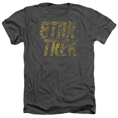 Star Trek Schematic Logo Men's 30/1 Heather 60 40 Poly Short-Sleeve T-Shirt