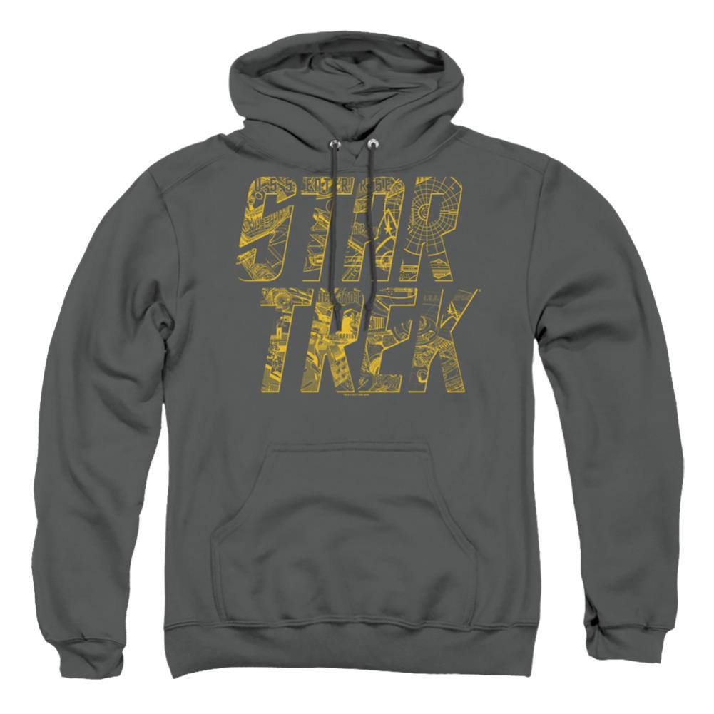 Star Trek Schematic Logo Men's Pull-Over 75 25 Poly Hoodie
