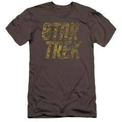 Star Trek Schematic Logo Men's Ultra-Soft 30/1 Cotton Slim Short-Sleeve T-Shirt