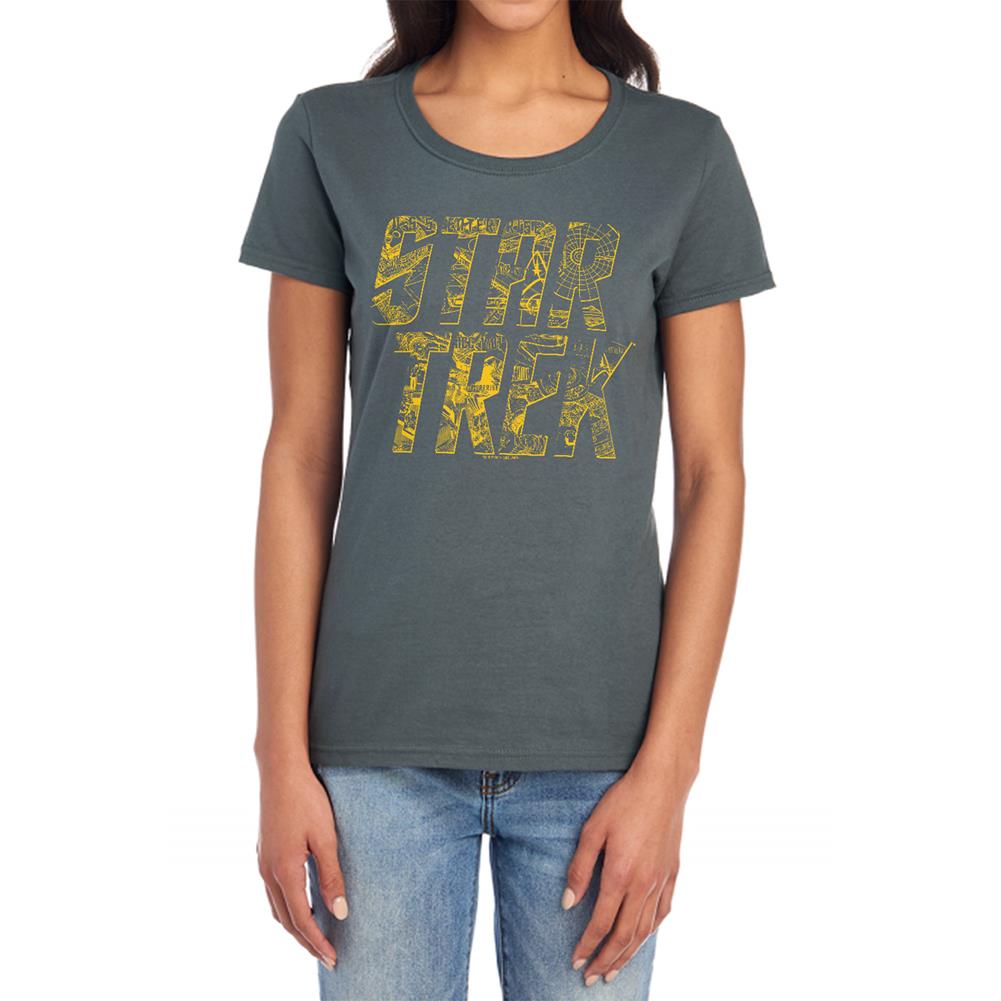 Star Trek Schematic Logo Women's 18/1 Cotton Short-Sleeve T-Shirt