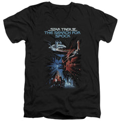 Star Trek Search For Spock (Movie) Men's 30/1 Cotton Slim V-Neck T-Shirt