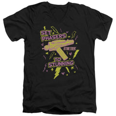 Star Trek Set Phasers Men's 30/1 Cotton Slim V-Neck T-Shirt
