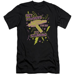 Star Trek Set Phasers Men's Ultra-Soft 30/1 Cotton Slim Short-Sleeve T-Shirt