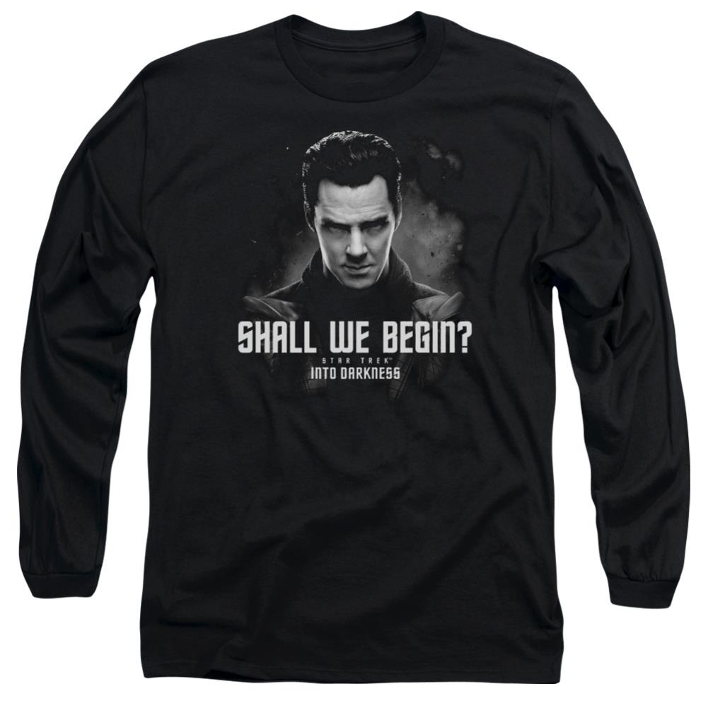 Star Trek Shall We Begin Men's 18/1 Cotton Long-Sleeve T-Shirt