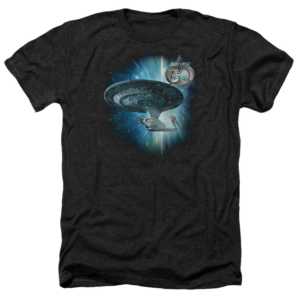 Star Trek Ship 30 Men's 30/1 Heather 60 40 Poly Short-Sleeve T-Shirt