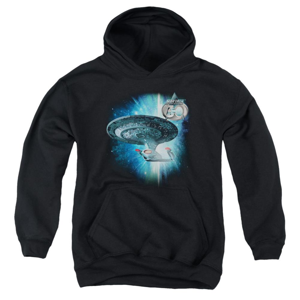 Star Trek Ship 30 Youth Cotton Poly Pull-Over Hoodie