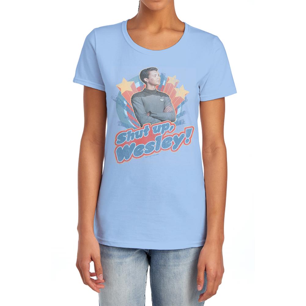 Star Trek Shut Up Wesley Women's 18/1 Cotton Short-Sleeve T-Shirt