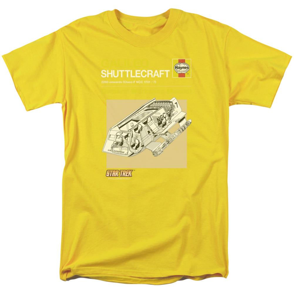 Star Trek Shuttle Manual Men's 18/1 Cotton Short-Sleeve T-Shirt