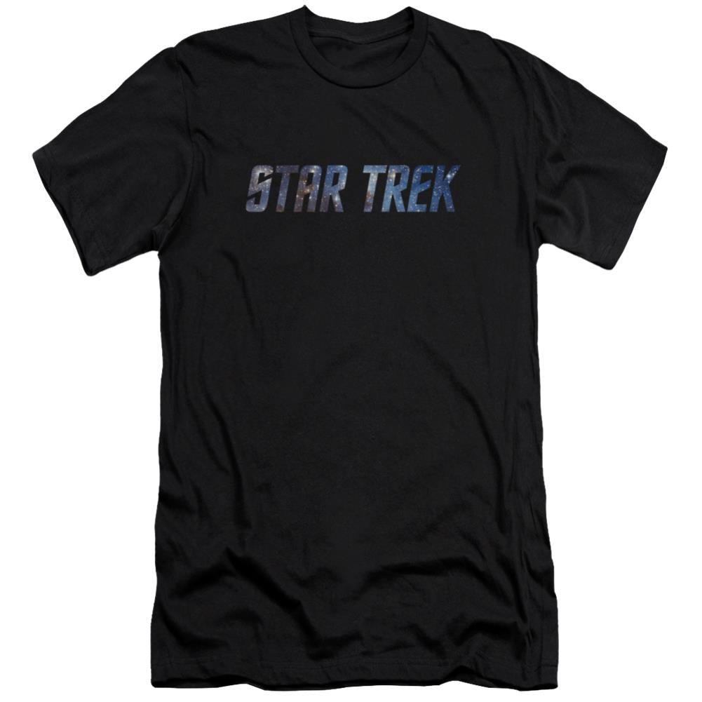 Star Trek Space Logo Men's Ultra-Soft 30/1 Cotton Slim Short-Sleeve T-Shirt