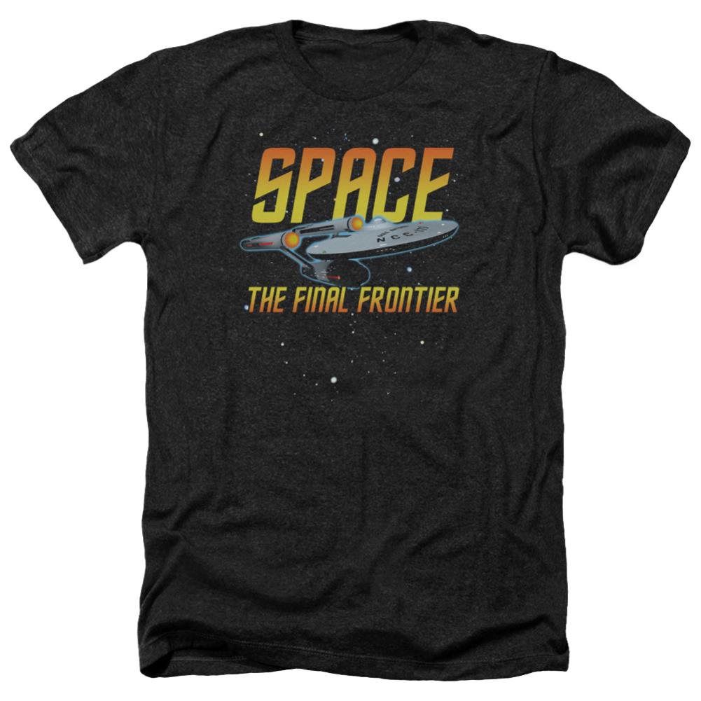 Star Trek Space Men's 30/1 Heather 60 40 Poly Short-Sleeve T-Shirt