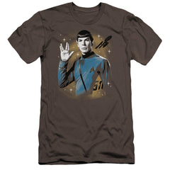 Star Trek Space Prosper Men's Ultra-Soft 30/1 Cotton Slim Short-Sleeve T-Shirt