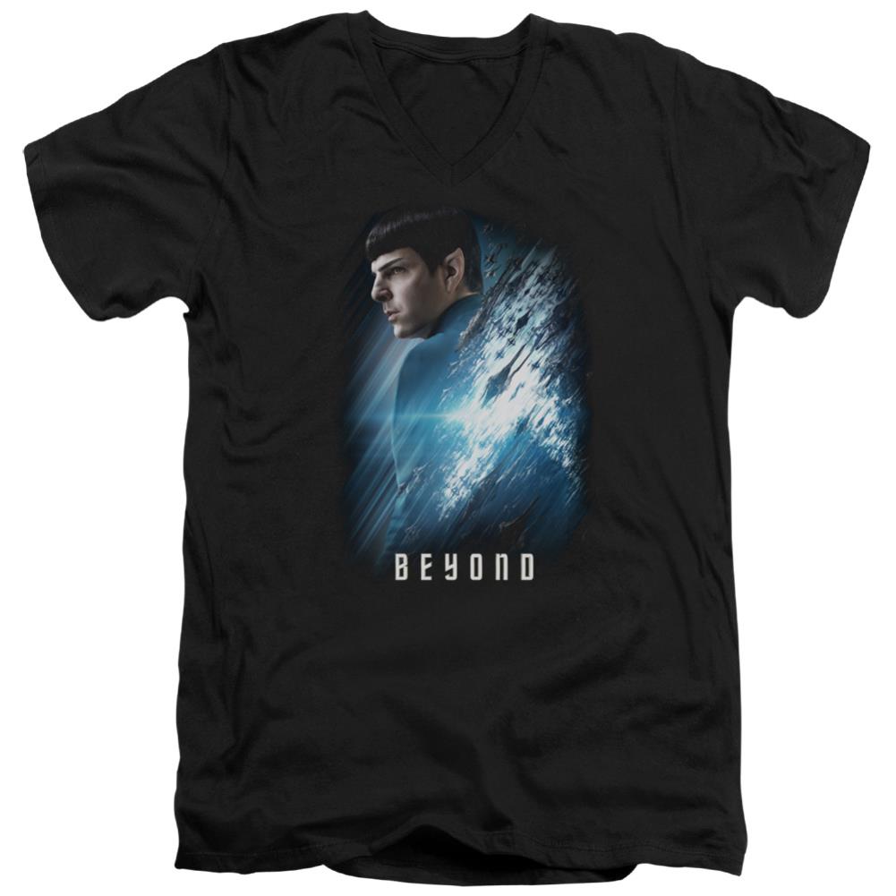 Star Trek Spock Poster Men's 30/1 Cotton Slim V-Neck T-Shirt