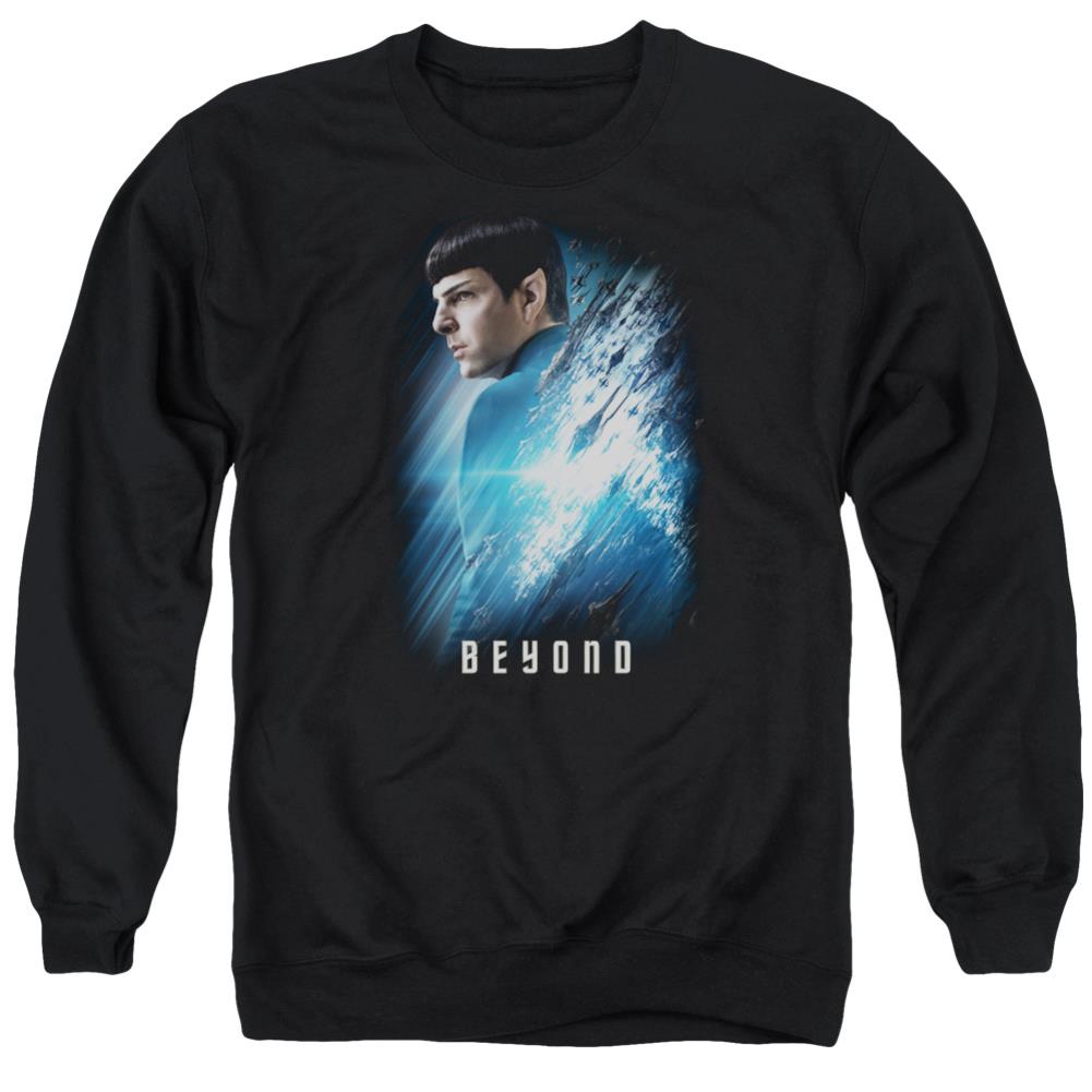 Star Trek Spock Poster Men's Crewneck 50 50 Poly Long-Sleeve T-Shirt