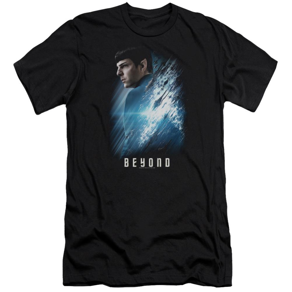 Star Trek Spock Poster Men's Ultra-Soft 30/1 Cotton Slim Short-Sleeve T-Shirt