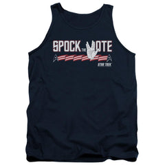 Star Trek Spock The Vote Men's 18/1 Cotton Tank Top