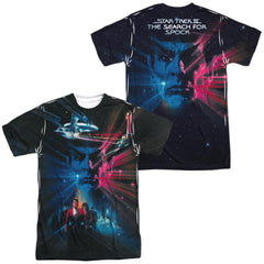 Star Trek Star Trek III: The Search For Spock Poster (Front/Back Print) Men's Regular Fit Polyester Short-Sleeve T-Shirt