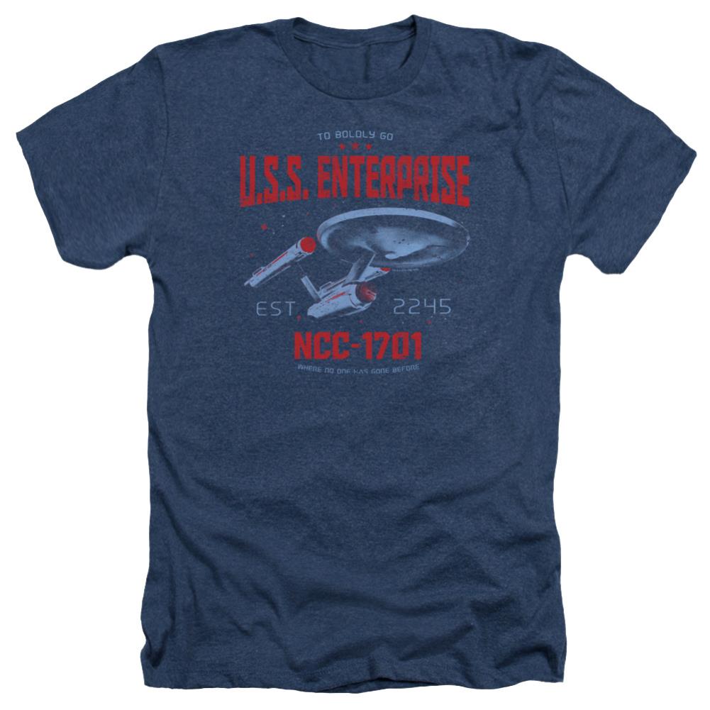 Star Trek Stardate 2245 Men's 30/1 Heather 60 40 Poly Short-Sleeve T-Shirt