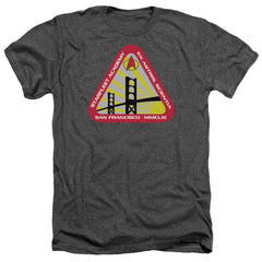 Star Trek Starfleet Academy Men's 30/1 Heather 60 40 Poly Short-Sleeve T-Shirt