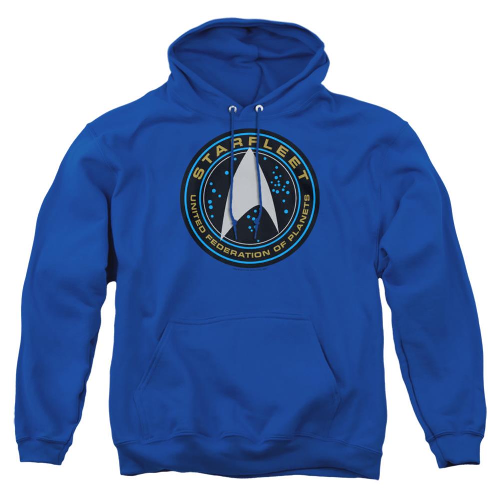 Star Trek Starfleet Patch Men's Pull-Over 75 25 Poly Hoodie