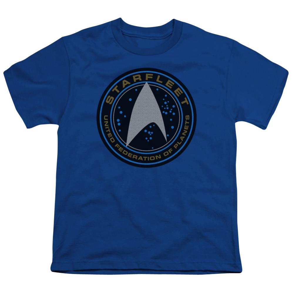 Star Trek Starfleet Patch Youth 18/1 100% Cotton Short-Sleeve T-Shirt