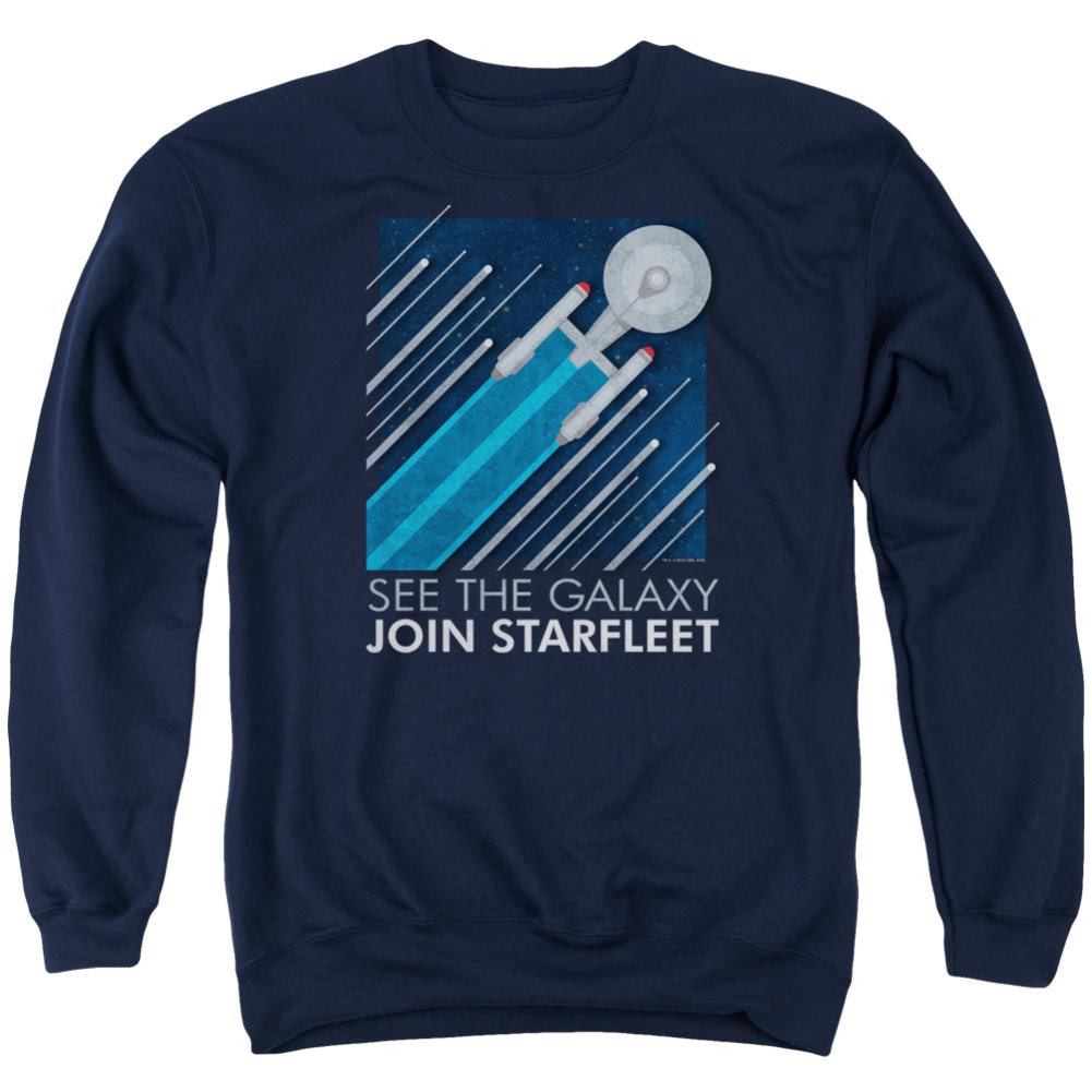 Star Trek Starfleet Recruitment Poster Men's Crewneck 50 50 Poly Long-Sleeve T-Shirt