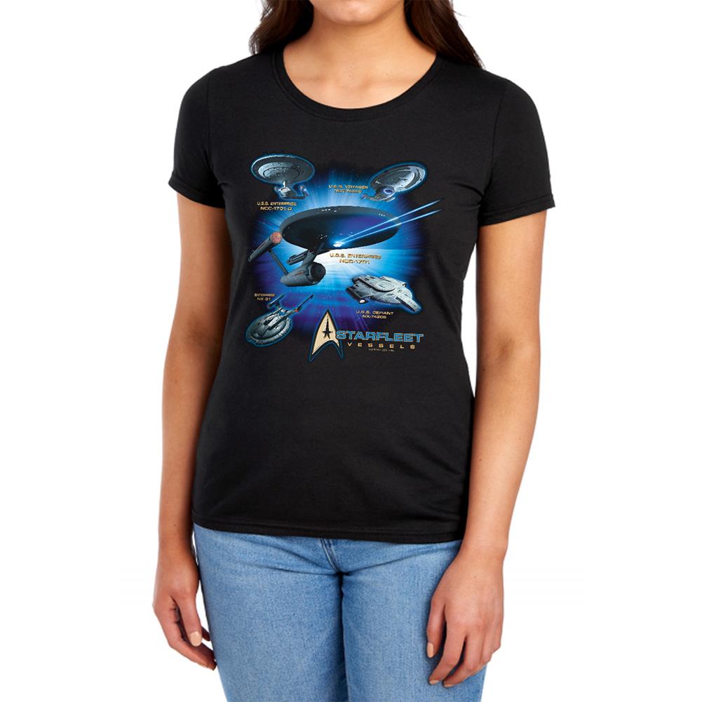 Star Trek Starfleet Vessels Women's 18/1 Cotton Short-Sleeve T-Shirt