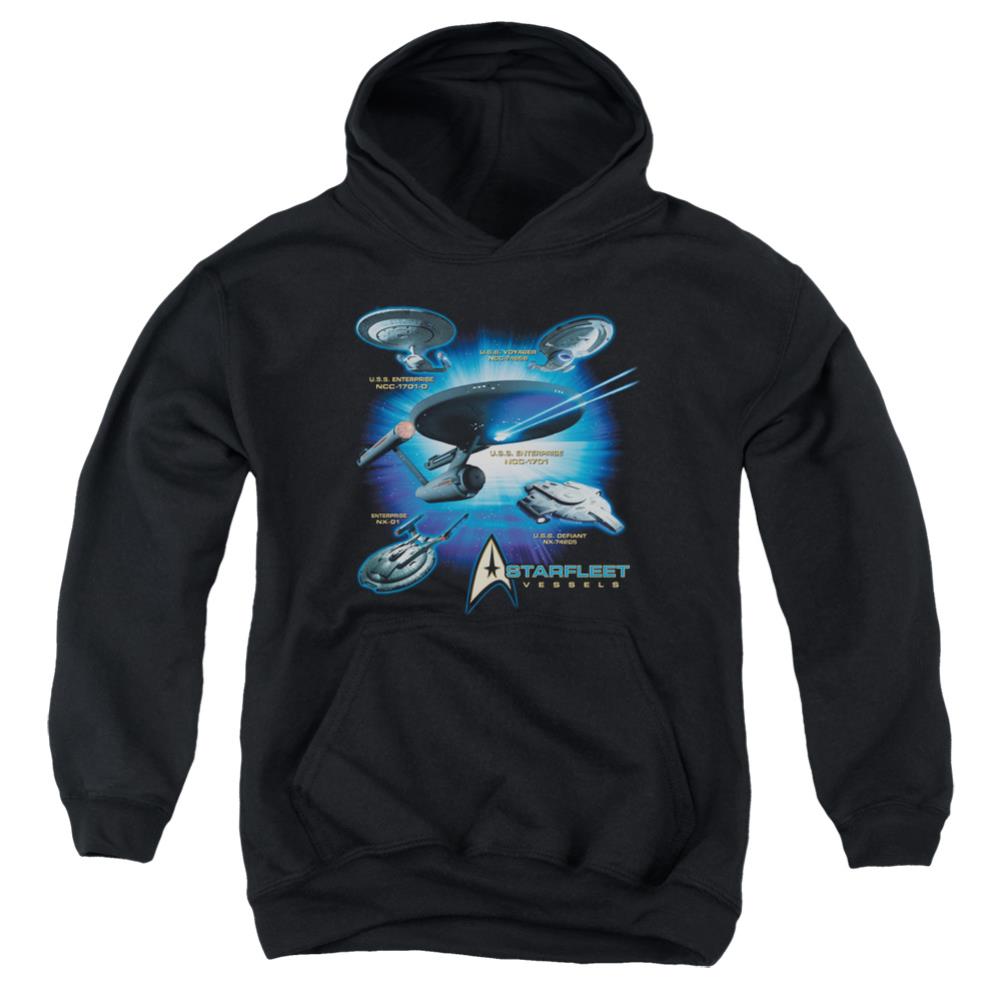 Star Trek Starfleet Vessels Youth Cotton Poly Pull-Over Hoodie
