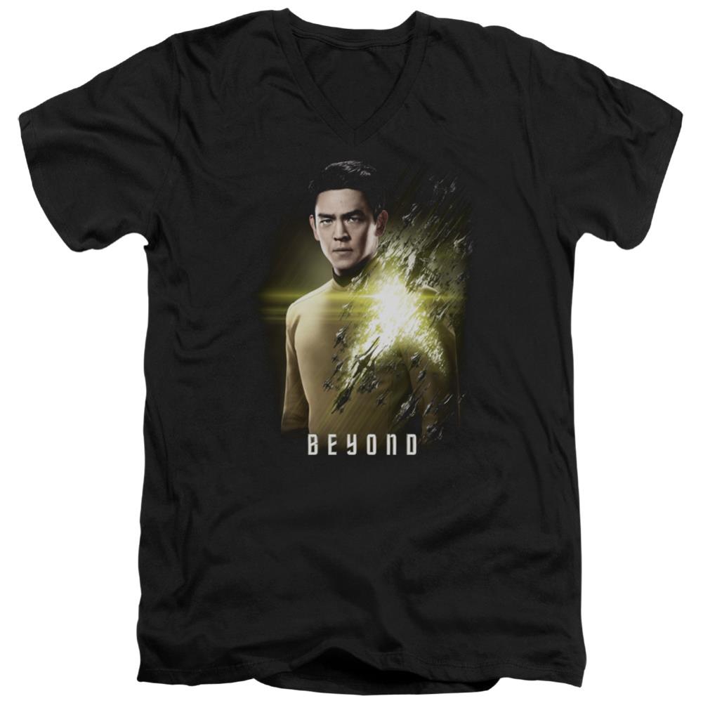 Star Trek Sulu Poster Men's 30/1 Cotton Slim V-Neck T-Shirt