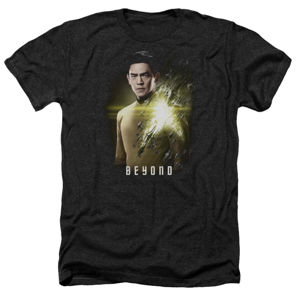 Star Trek Sulu Poster Men's 30/1 Heather 60 40 Poly Short-Sleeve T-Shirt