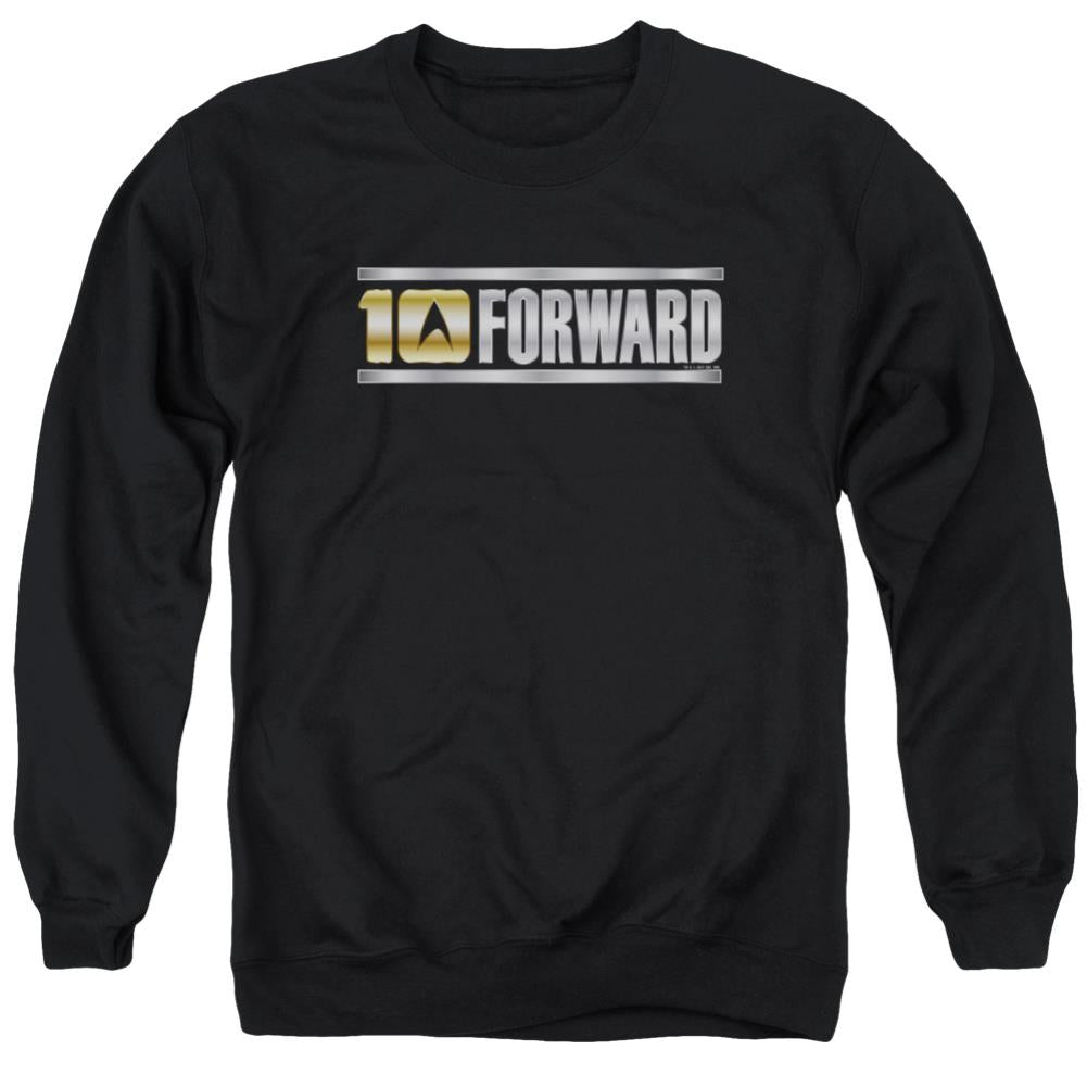 Star Trek Ten Forward Men's Crewneck 50 50 Poly Long-Sleeve T-Shirt