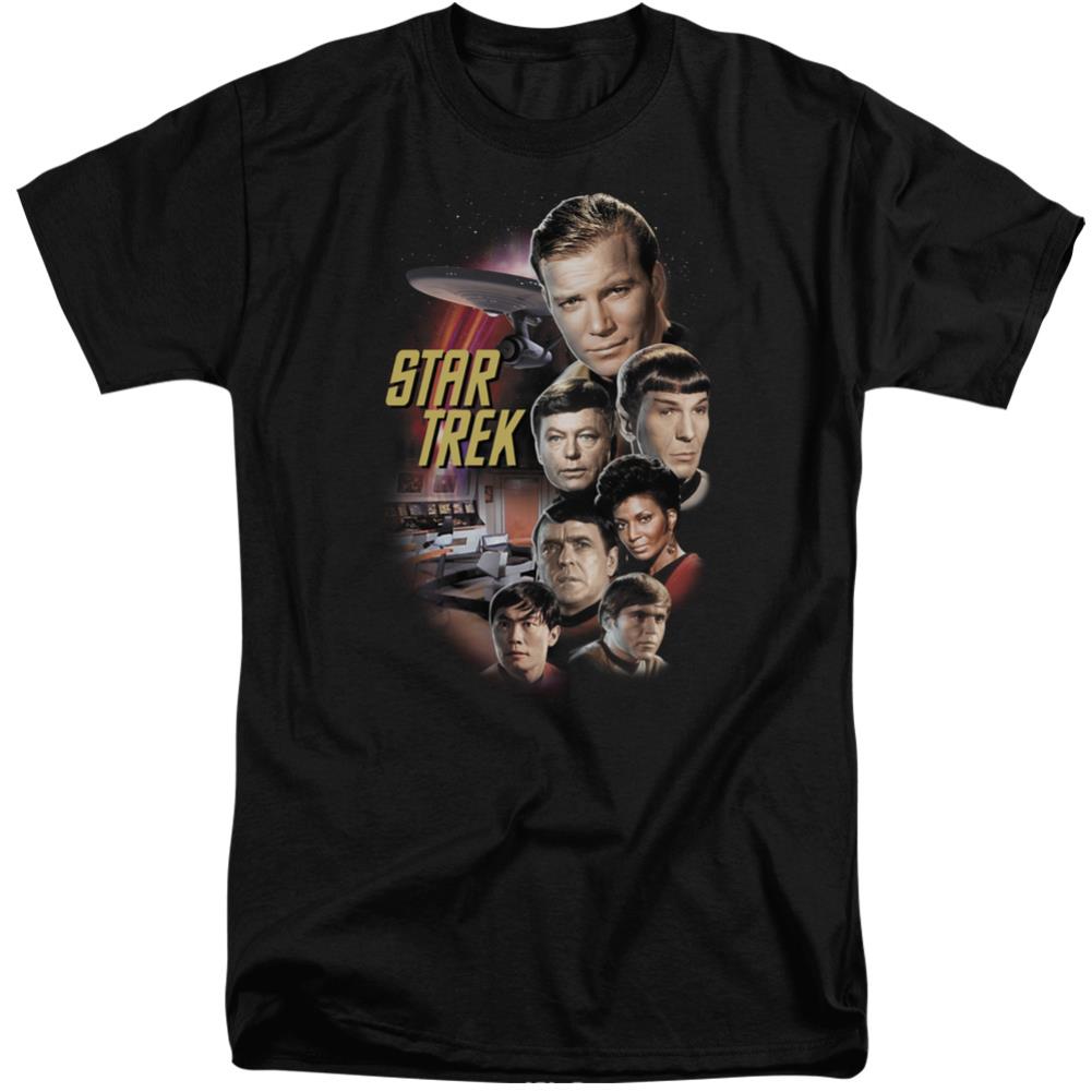 Star Trek The Classic Crew Men's 18/1 Tall Cotton Short-Sleeve T-Shirt
