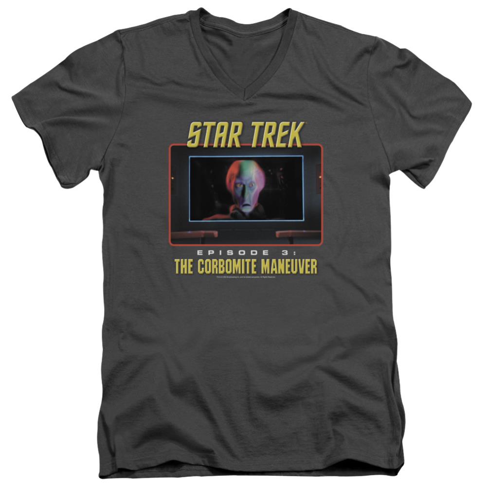Star Trek The Corbomite Maneuver Men's 30/1 Cotton Slim V-Neck T-Shirt