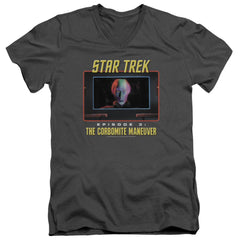 Star Trek The Corbomite Maneuver Men's 30/1 Cotton Slim V-Neck T-Shirt