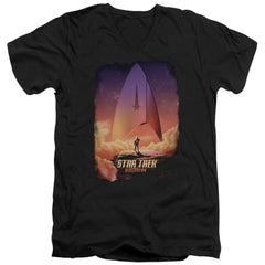 Star Trek The Explorer Men's 30/1 Cotton Slim V-Neck T-Shirt