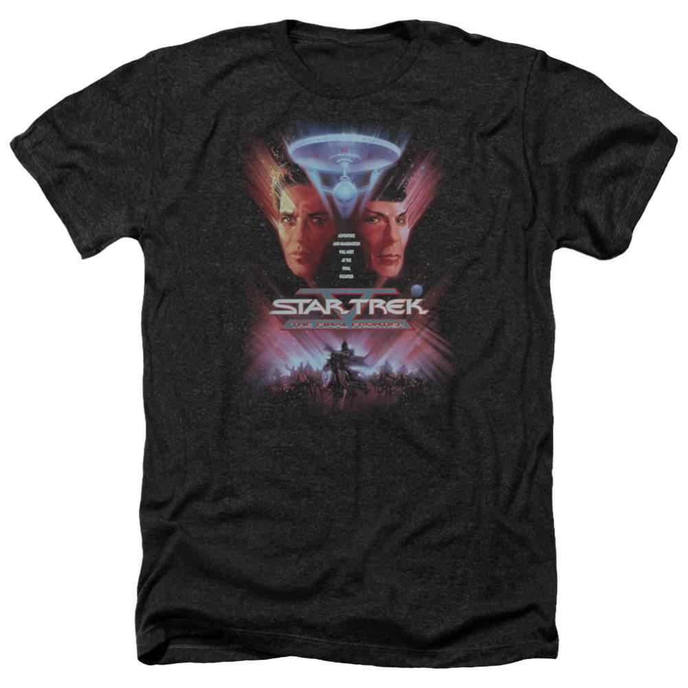 Star Trek The Final Frontier (Movie) Men's 30/1 Heather 60 40 Poly Short-Sleeve T-Shirt