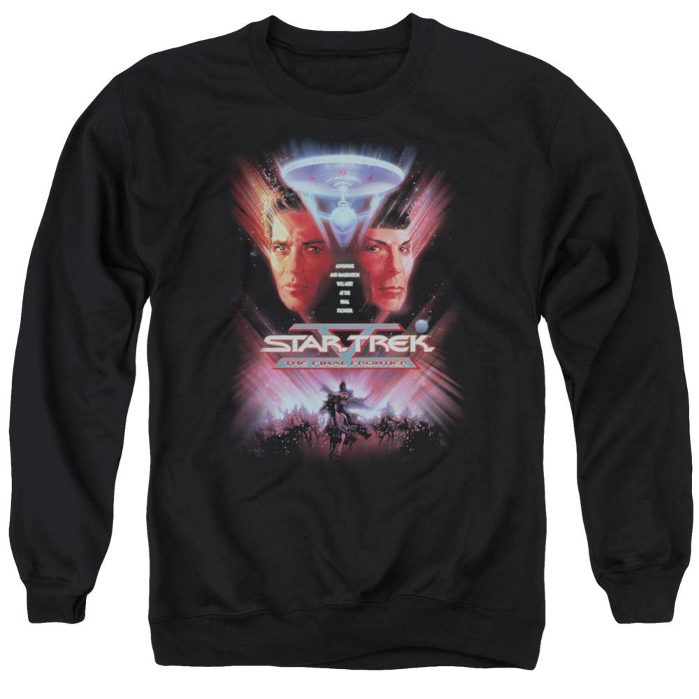 Star Trek The Final Frontier (Movie) Men's Crewneck 50 50 Poly Long-Sleeve T-Shirt