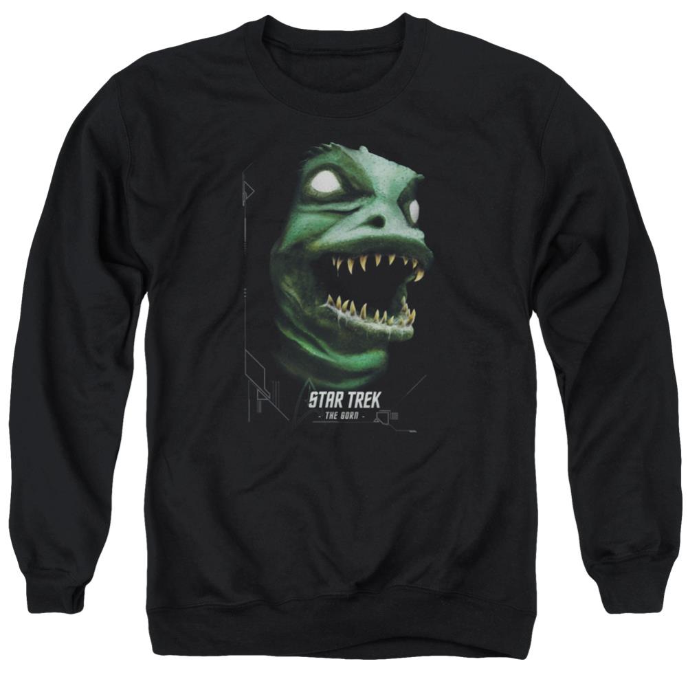 Star Trek The Gorn Men's Crewneck 50 50 Poly Long-Sleeve T-Shirt