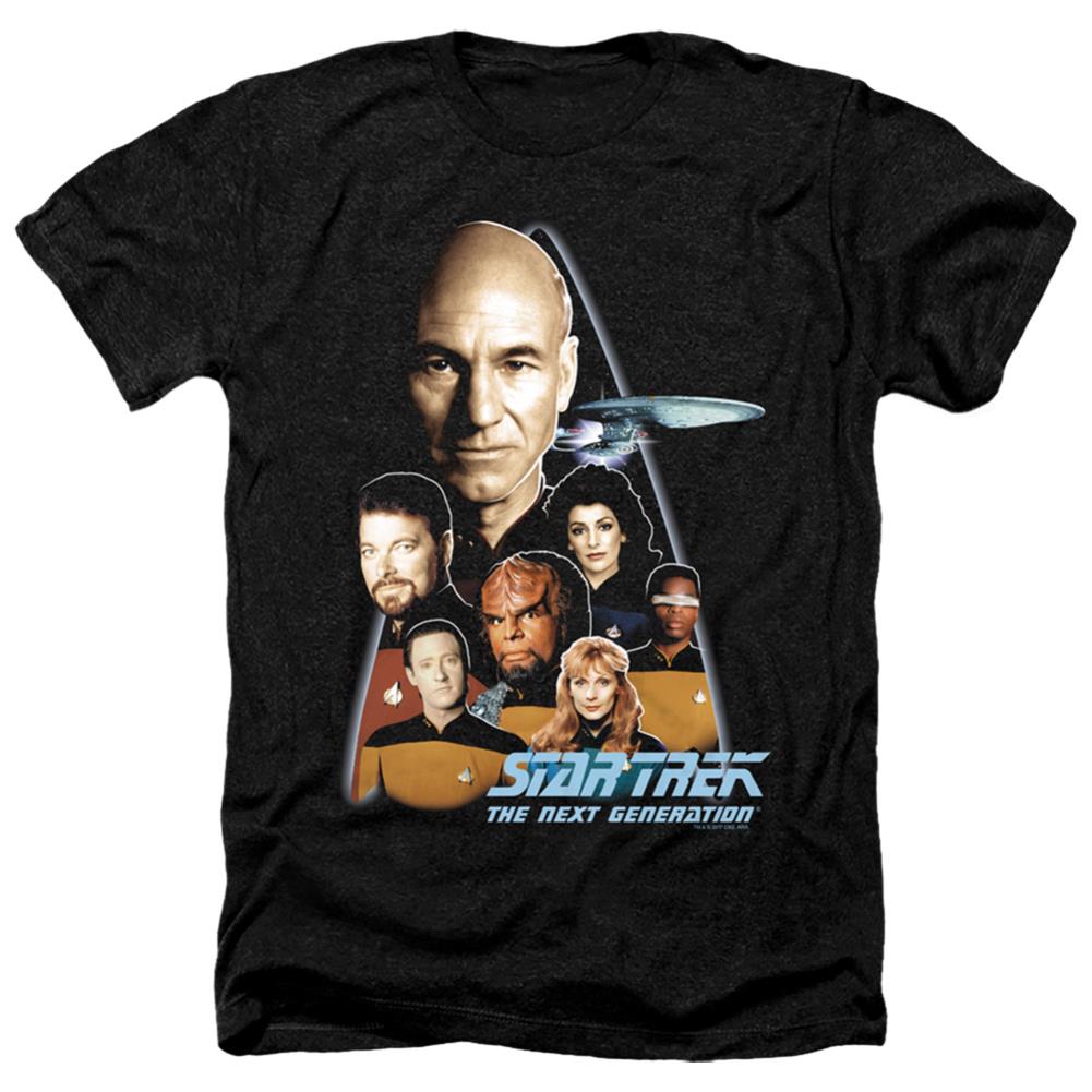 Star Trek The Next Generation Men's 30/1 Heather 60 40 Poly Short-Sleeve T-Shirt