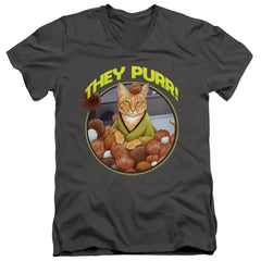 Star Trek The Purr Men's 30/1 Cotton Slim V-Neck T-Shirt