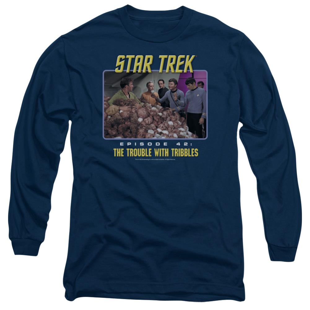 Star Trek The Trouble With Tribbles Men's 18/1 Cotton Long-Sleeve T-Shirt