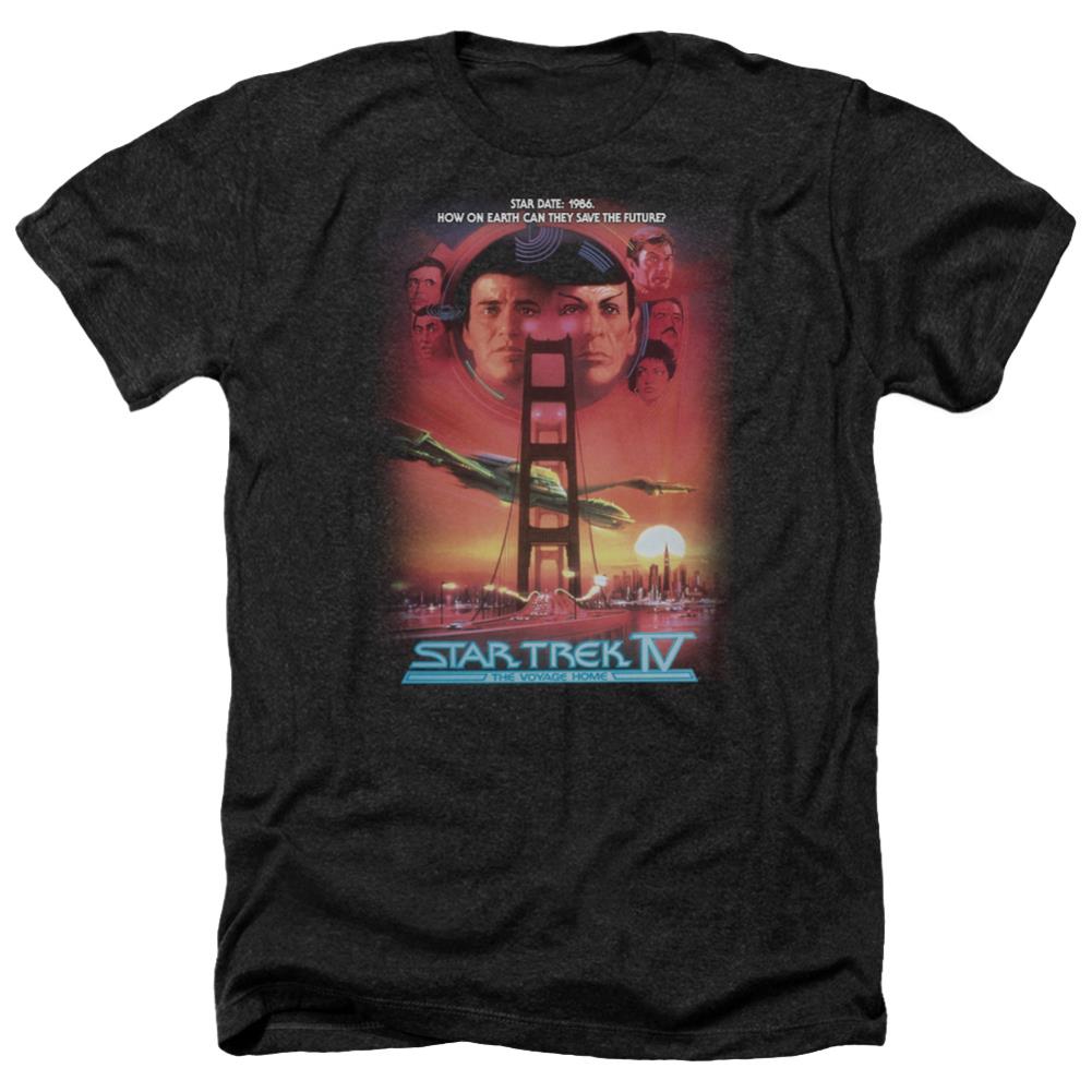 Star Trek The Voyage Home (Movie) Men's 30/1 Heather 60 40 Poly Short-Sleeve T-Shirt