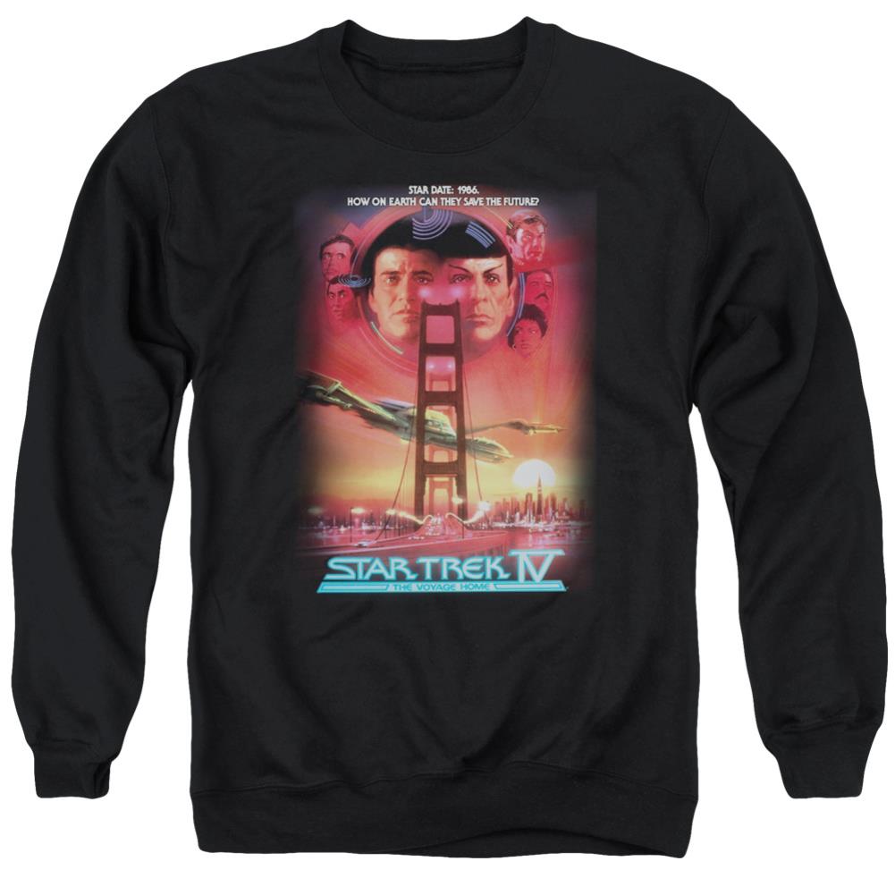 Star Trek The Voyage Home (Movie) Men's Crewneck 50 50 Poly Long-Sleeve T-Shirt