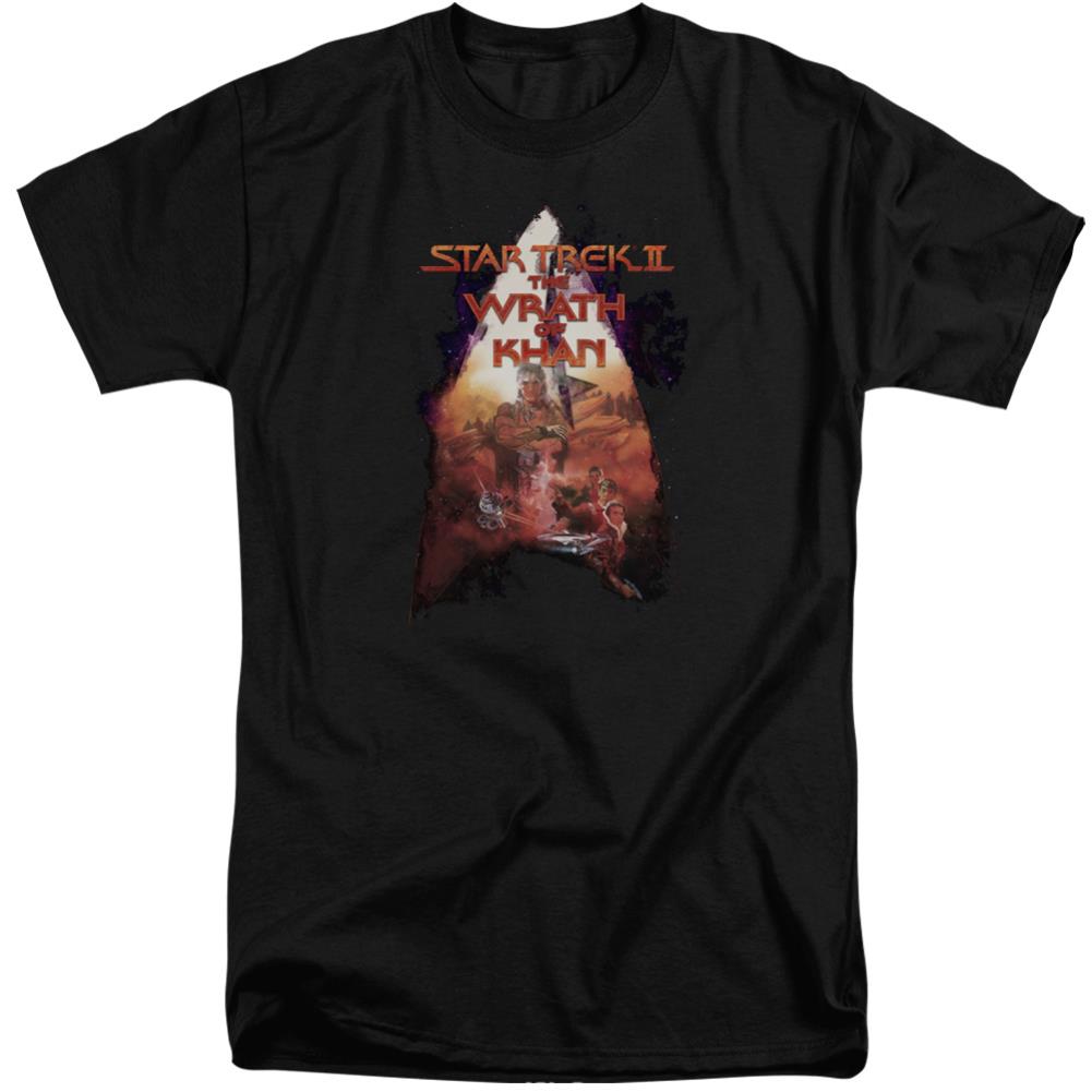 Star Trek The Wrath Of Khan Poster Men's 18/1 Tall Cotton Short-Sleeve T-Shirt