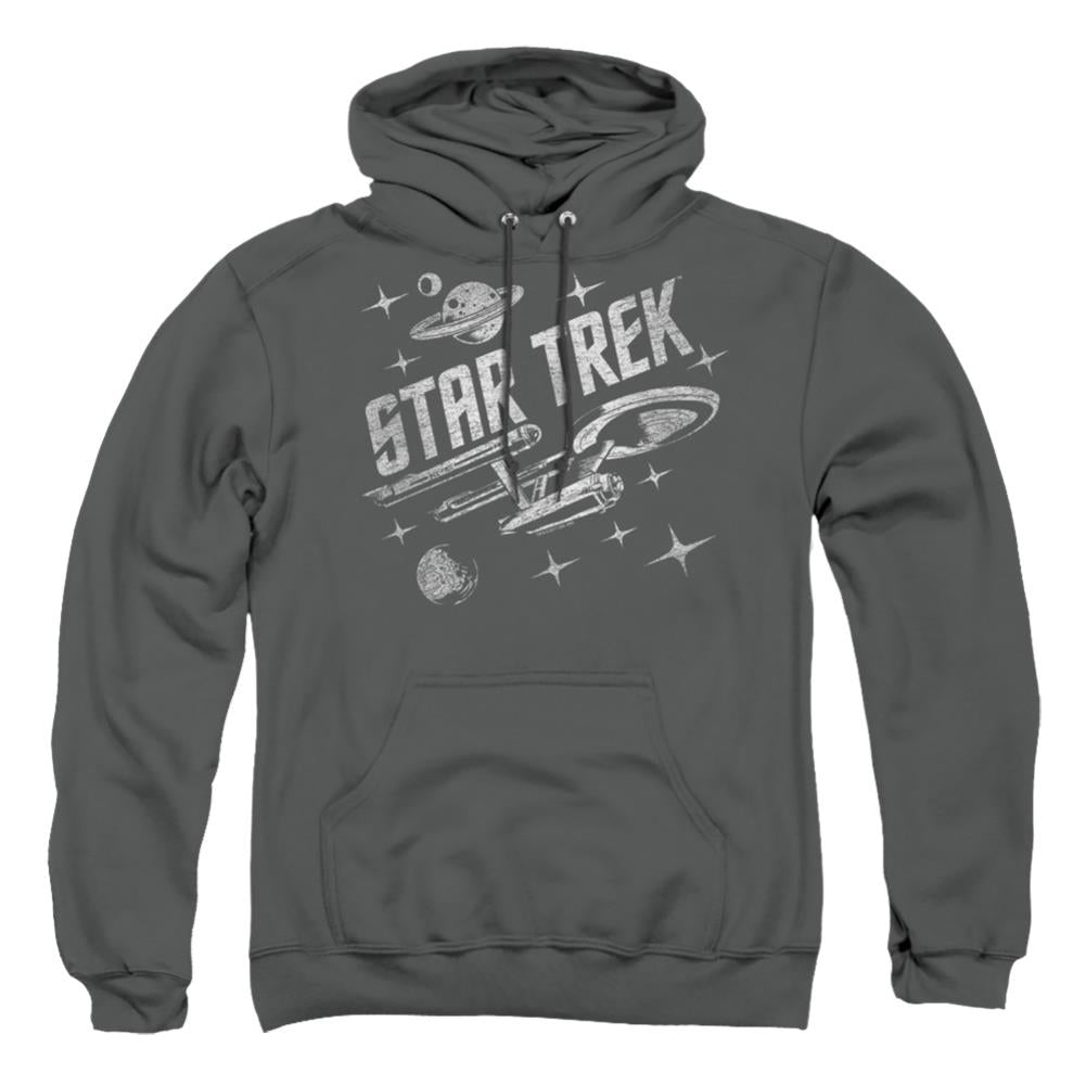 Star Trek Through Space Men's Pull-Over 75 25 Poly Hoodie