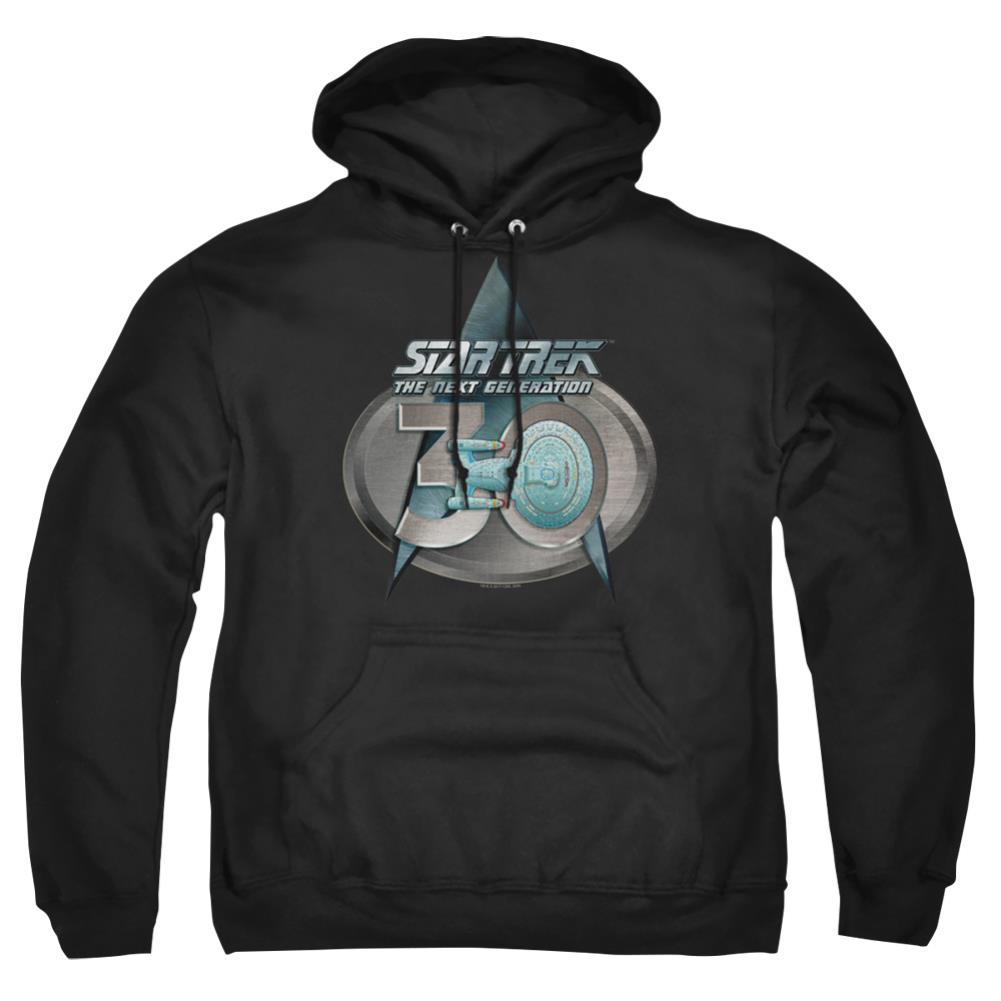 Star Trek TNG 30 Logo Men's Pull-Over 75 25 Poly Hoodie